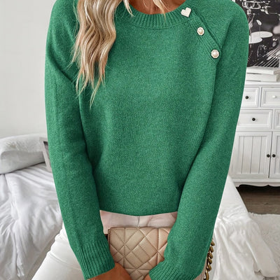 Maison Valmont™ | Pull Asymétrique Élégance Boutonnée