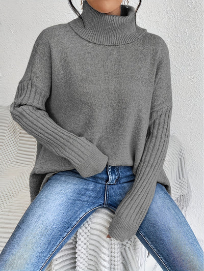 Maison Valmont™ | Pull Col Roulé Oversize Élégance