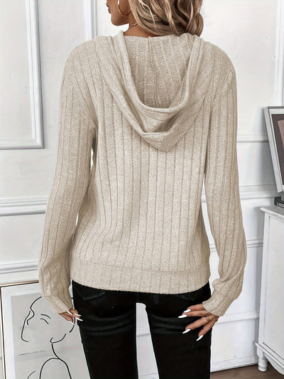 Maison Valmont™ | Sweat à Capuche Côtelé Élégance Décontractée